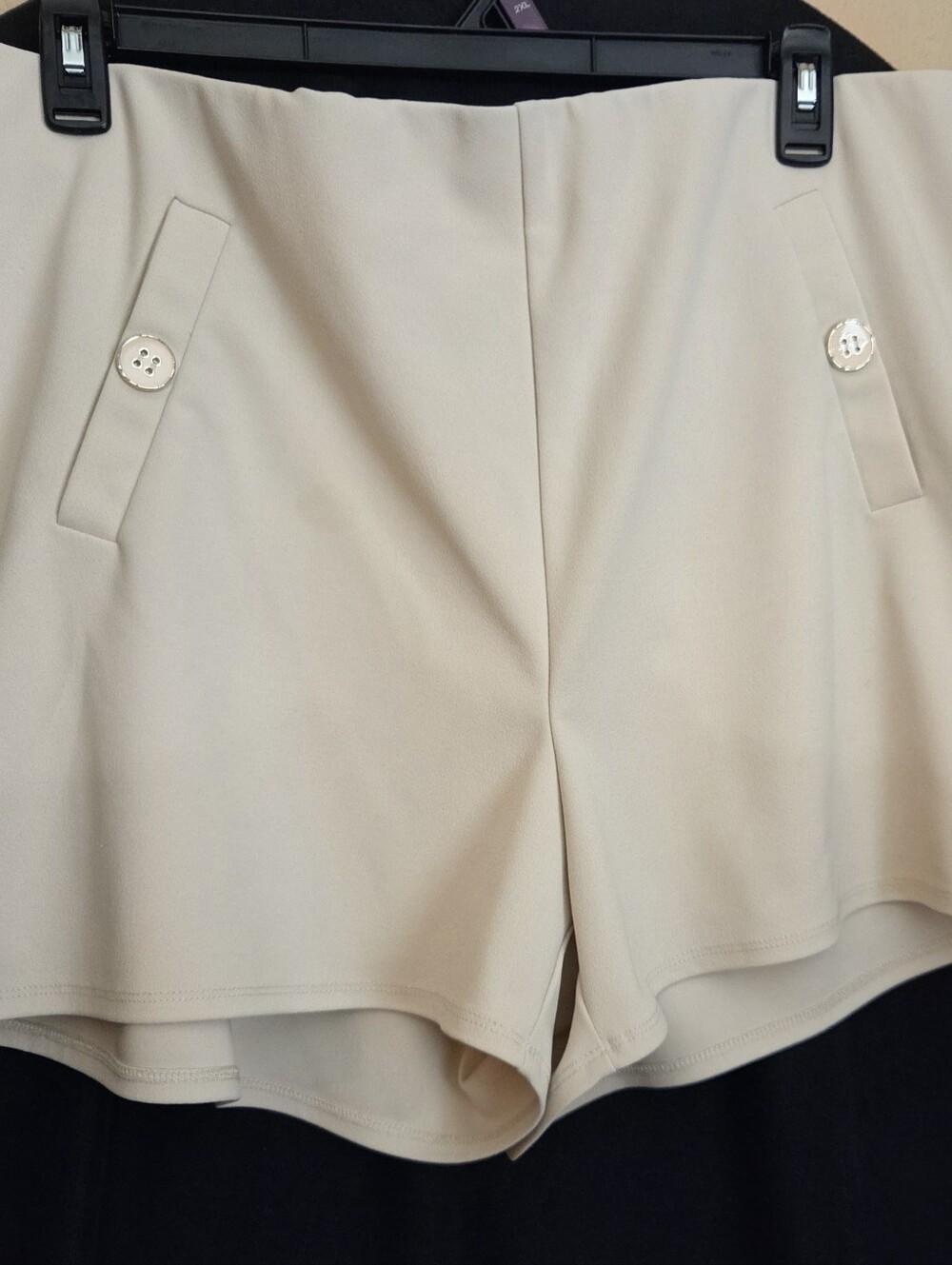 High-Waist Cream Women’s Shorts